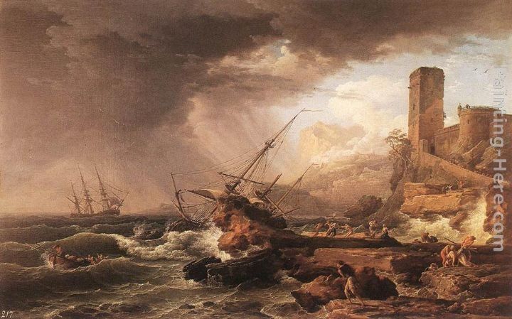 Claude-Joseph Vernet Storm with a Shipwreck